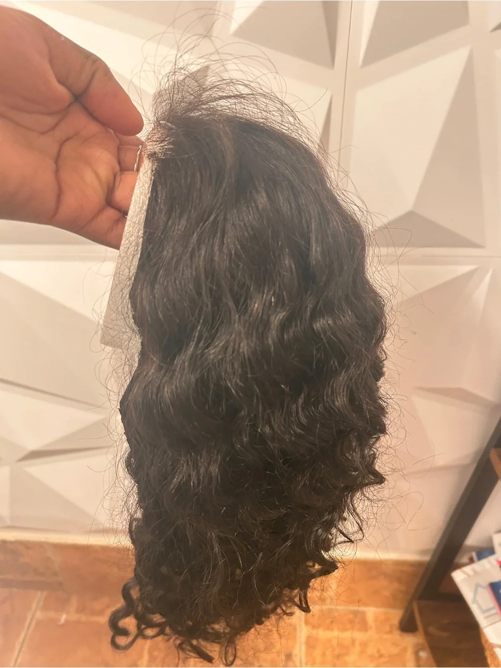 Long Deep Wave Black Lace Front Wig with Natural Hairline
